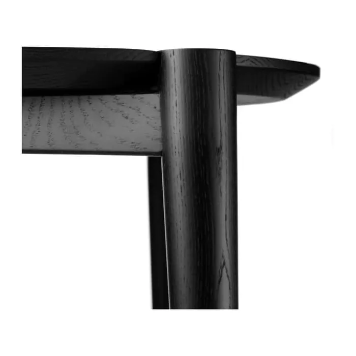 FDB Møbler D102 Sofabord Ø 55 cm - Egetræ - Sort