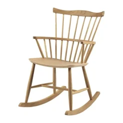 FDB Møbler J52G Gyngestol H 88 x B 56 x D 73 cm - Certificeret egetræ - Natur