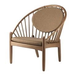 FDB Møbler J166 Jørna Lænestol H 86,5 x B 76,5 x D 75,5 cm - Røget egetræ - Brown/røget