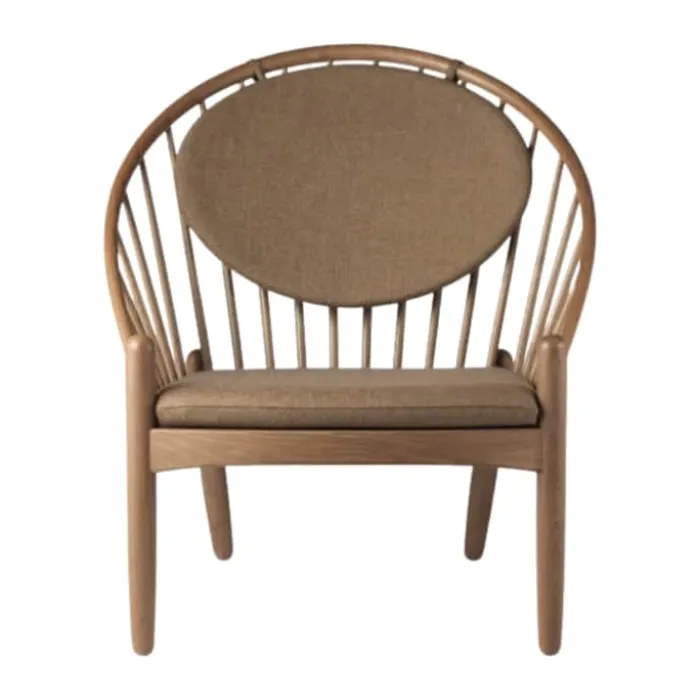FDB Møbler J166 Jørna Lænestol H 86,5 x B 76,5 x D 75,5 cm - Røget egetræ - Brown/røget