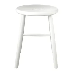 FDB Møbler J27 Skammel B 35 x H 45,5 cm - Certificeret bøgetræ - Hvid