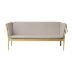 FDB Møbler J149 Sofa H 79,5 x B 189,5 x D 72 cm - Certificeret egetræ - Lysegrå