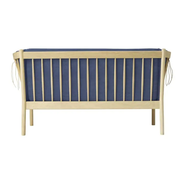 FDB Møbler J148 Sofa H 79,5 x B 153,5 x D 72 cm - Certificeret egetræ - Mørkeblå