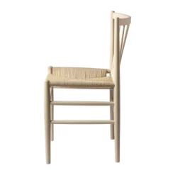 FDB Møbler J80 Spisebordsstol H 82 cm - Sæbebehandlet bøgetræ - Natur