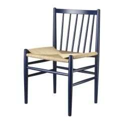 FDB Møbler J80 Spisebordsstol H 82 cm - Bøgetræ - Steel blue