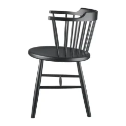 FDB Møbler J18 Stol B 52,5 x H 75 x D 51 cm - Certificeret bøgetræ - Sort