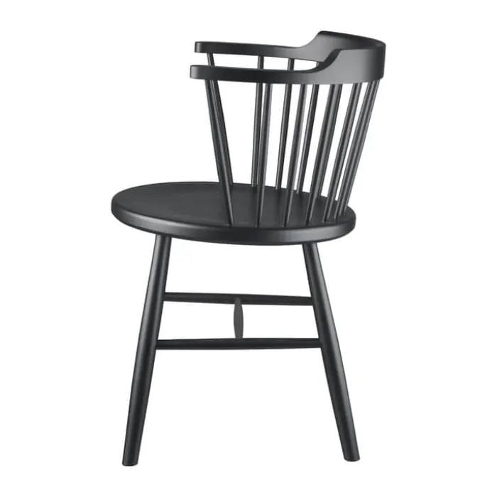 FDB Møbler J18 Stol B 52,5 x H 75 x D 51 cm - Certificeret bøgetræ - Sort