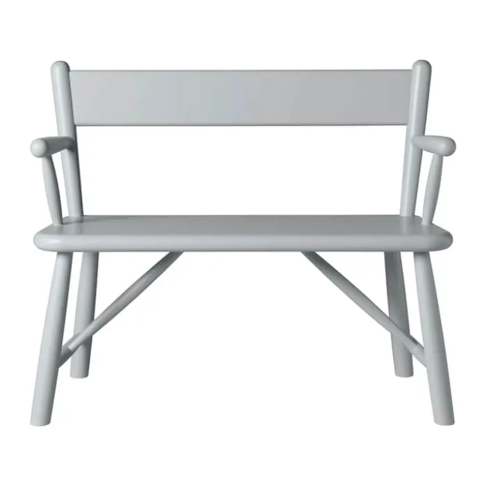 FDB Møbler P11 Børnebænk H 58,5 x B 70 x D 32 cm - Certificeret bøgetræ - Grå