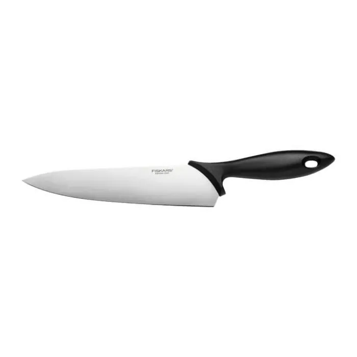 Fiskars Essential Kokkekniv L 21 cm - Rustfrit stål - Stål/sort
