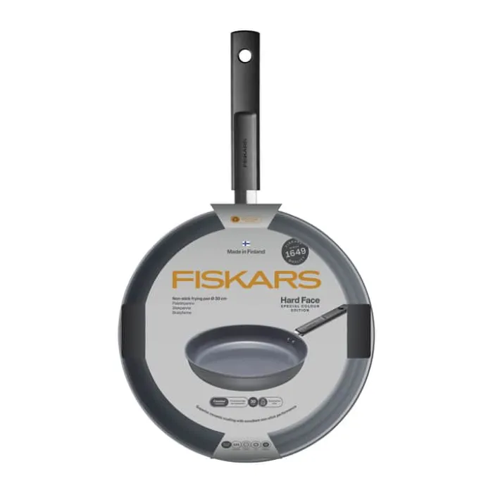 Fiskars Hard Face Stegepande Ø 30 cm - Genanvendt aluminium/rustfrit stål - Keramisk non-stick belægning