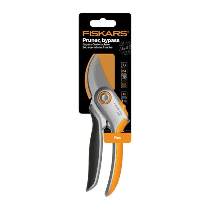 Fiskars Plus Beskæresaks L 25,8 cm - Metal - Sort/Orange