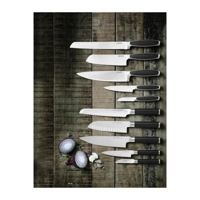 Fiskars Sensei Santokukniv L 16,5 cm - Rustfrit stål m. særlig hård hærdning