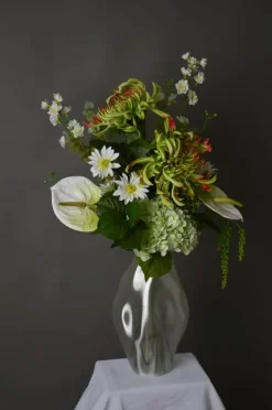 Fleuristc Fresh Mint Buket 14 stilke - Kunststof - Hvid/grøn