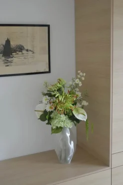 Fleuristc Fresh Mint Buket 14 stilke - Kunststof - Hvid/grøn