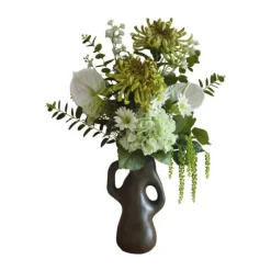 Fleuristc Fresh Mint Buket 14 stilke - Kunststof - Hvid/grøn