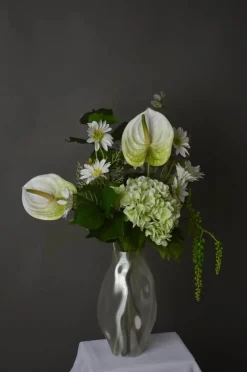 Fleuristc Fresh Mint Buket 8 stilke - Kunststof - Hvid/grøn
