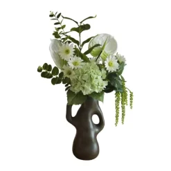 Fleuristc Fresh Mint Buket 8 stilke - Kunststof - Hvid/grøn