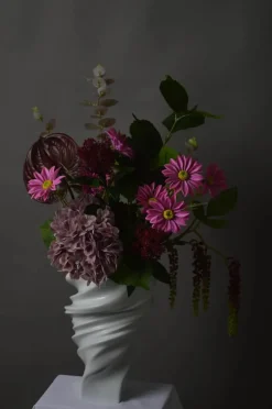Fleuristc Pinky Promise Buket 8 stilke - Kunststof - Lyserød/lilla