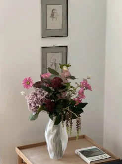Fleuristc Pinky Promise Buket 8 stilke - Kunststof - Lyserød/lilla