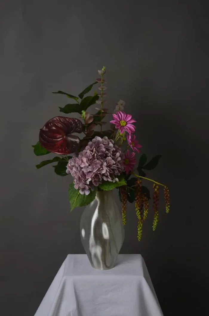 Fleuristc Pinky Promise Buket 6 stilke - Kunststof - Lyserød/lilla