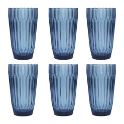 Fortessa Archie Longdrink Glas - 6 stk. 44 cl - Glas - Blå