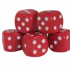Frede Høst Terning - 6 stk. H 1,6 x B 1,6 x L 1,6 cm - Resin - Rød