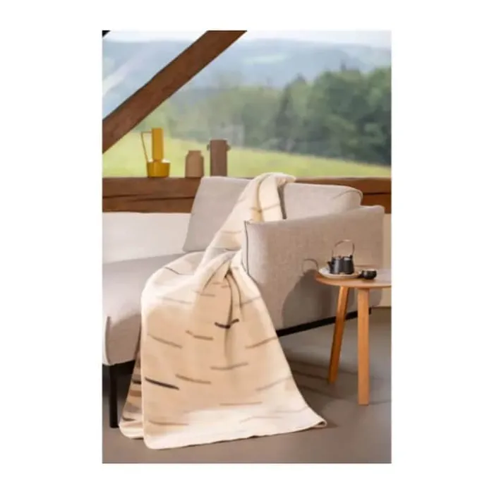 Fusenegger Savona Plaid B 150 x L 200 cm - Bomuld/viskose/polyester - Offwhite