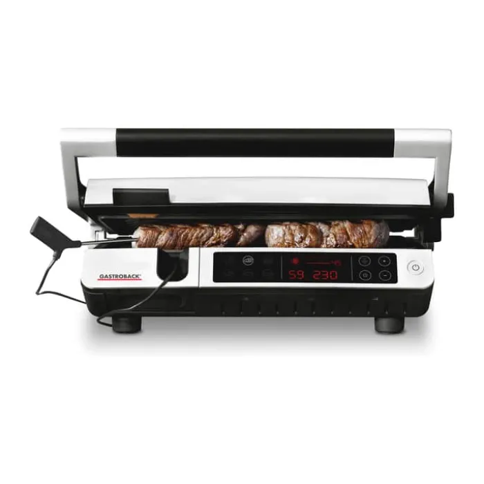 GASTROBACK BBQ Advanced Elektrisk Grill 2000 watt - 6 grillprogrammer - 60 minutters timer