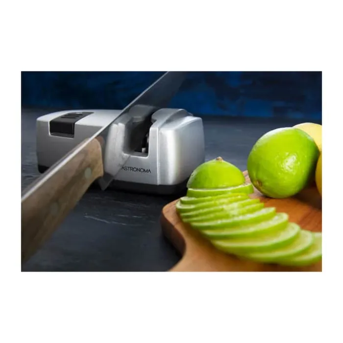 Gastronoma Elektrisk knivsliber 40° slibningsvinkel - Aluminium/plast - Sølvfarvet/sort