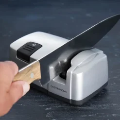 Gastronoma Elektrisk knivsliber 40° slibningsvinkel - Aluminium/plast - Sølvfarvet/sort