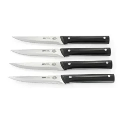 Gefu BBQ Steakknive - 4 stk. L 23 cm - Stål/plastik - Sort