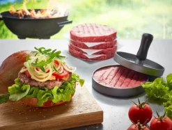 Gefu Hamburgerpresser Ø 11,8 x H 9,3 cm - Aluminium/plastik - Grå