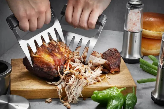 Gefu Pulled Pork Gaffel - 2 stk. B 10,5 x L 12 cm - Rustfrit stål/plastik - Sort