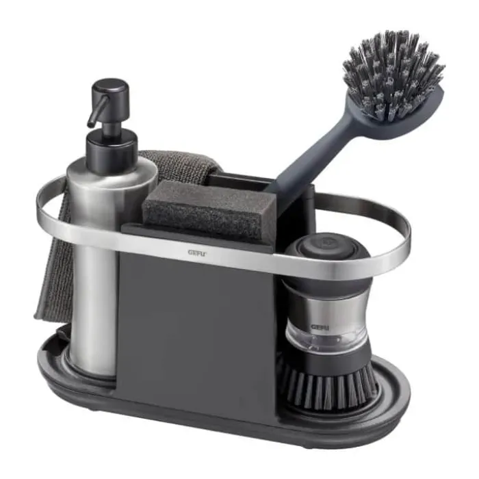 Gefu Smartline Opvaskestativ H 13 x B 10 x L 24 cm - Rustfrit stål/plastik - Sort