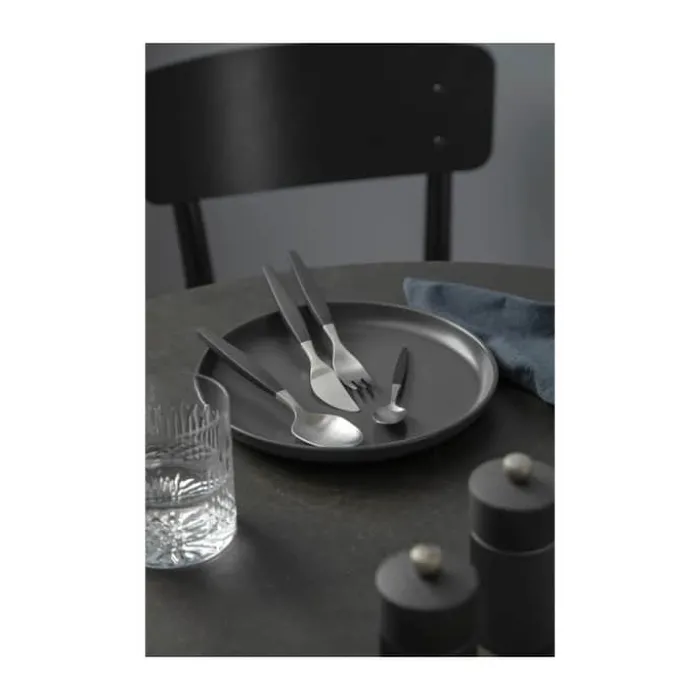 Gense Focus de Luxe Bestiksæt - 12 dele 4 kuverter - Rustfrit stål - Sort/mat stål
