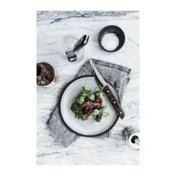 Gense Old Farmer Classic XL Steakknive - 4 dele L 23,5 cm - Rustfrit stål/ædeltræslaminat - Blank/brun