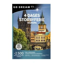 GO DREAM Gavekort - 4-dages storbyferie i Europa For 2 personer - Vælg mellem 2500 oplevelsessteder