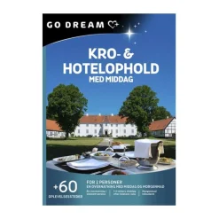 GO DREAM Gavekort - Kro- og Hotelophold m. middag For 2 personer - Vælg mellem +40 oplevelsessteder