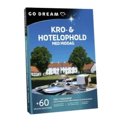GO DREAM Gavekort - Kro- og Hotelophold m. middag For 2 personer - Vælg mellem +40 oplevelsessteder