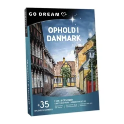 GO DREAM Gavekort - Ophold i Danmark For 2 personer - Vælg mellem +30 oplevelsessteder