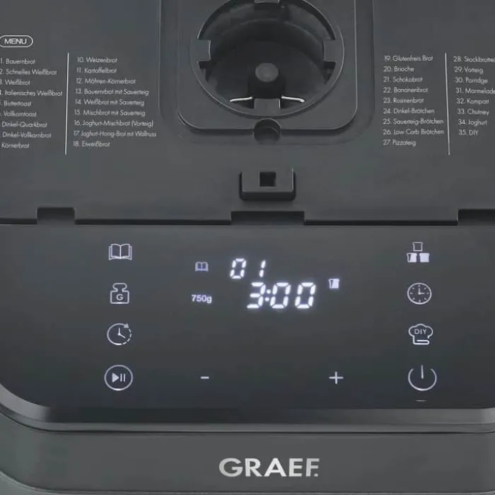 Graef Bagemaskine 29 programmer - 520 watt -Non-stick belægning