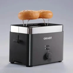 Graef Brødrister TO62EU 2 skiver brød - 888 watt - Sort