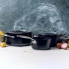 Greenpan Copenhagen Grydesæt - 6 dele 1,59/3,10/4,95 liter - Aluminum - Sort