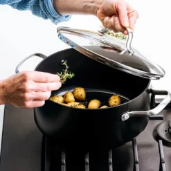 Greenpan Copenhagen Grydesæt - 6 dele 1,59/3,10/4,95 liter - Aluminum - Sort