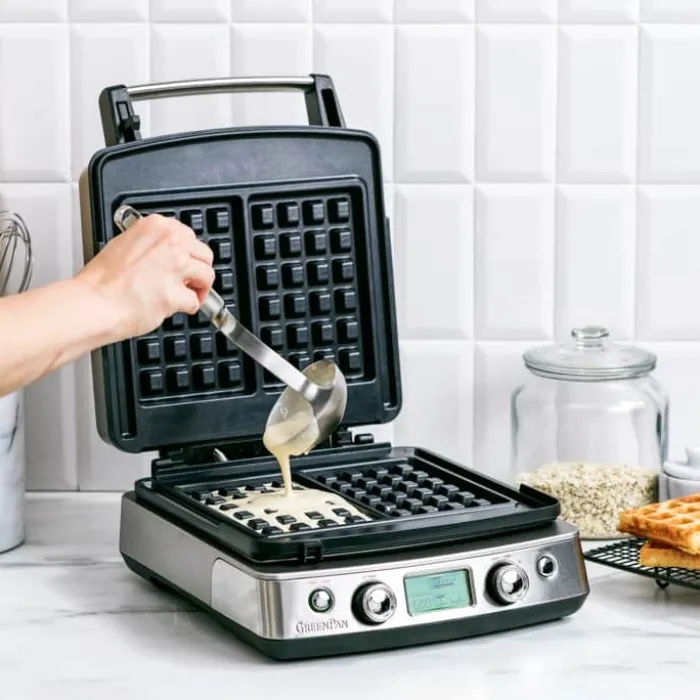 Greenpan Elite Vaffeljern Lav to slags vafler - 1600 Watt - Stål