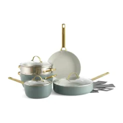 Greenpan Padova Grydesæt - 10 dele Aluminium/rustfrit stål - Skye Blue