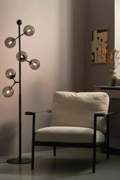 Halo Design Atom Gulvlampe H 155 x B 37 x L 36 cm - Metal/glas - Sort/smoke