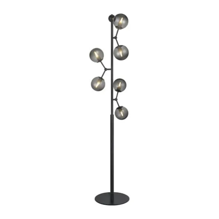 Halo Design Atom Gulvlampe H 155 x B 37 x L 36 cm - Metal/glas - Sort/smoke