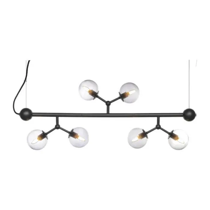 Halo Design Atom Langbordspendel L 80 cm - Metal og glas - Smoke