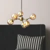 Halo Design Atom Lysekrone H 17,5 x B 45 x L 38 cm - Metal/glas - Antik messing